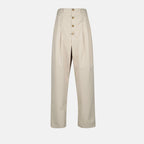 Image of Tailored Pleated Trousers by Moschino for Women - Season Spring-Summer 2025 - Front View