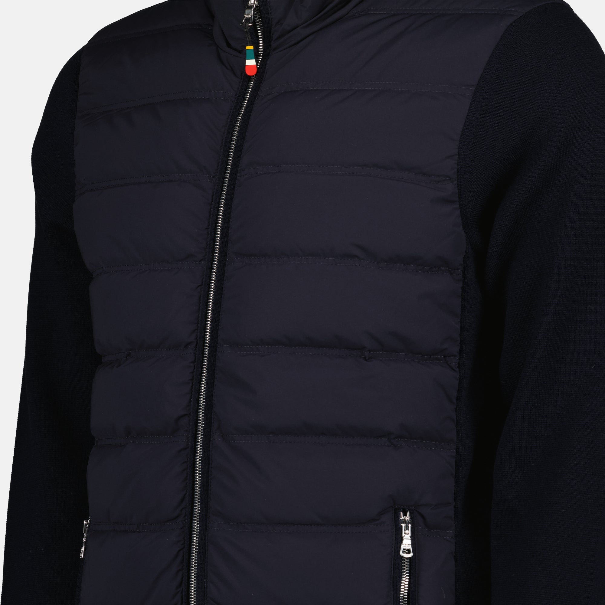 quilted jacket, navy blue jacket, Autumn-Winter collection, luxury outerwear, elegant jacket