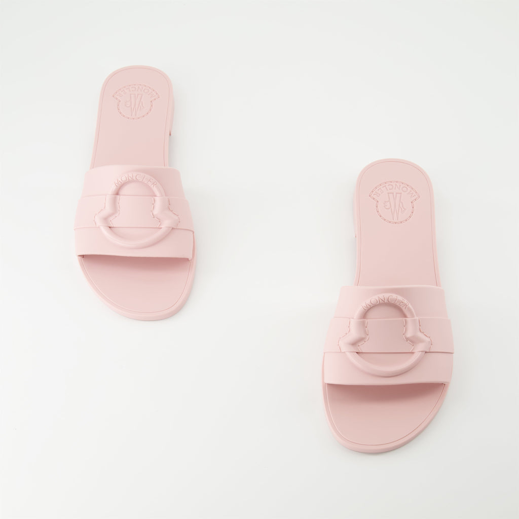 Moncler sandals, rubber sandals, pink sandals, non-slip footwear, spring-summer collection