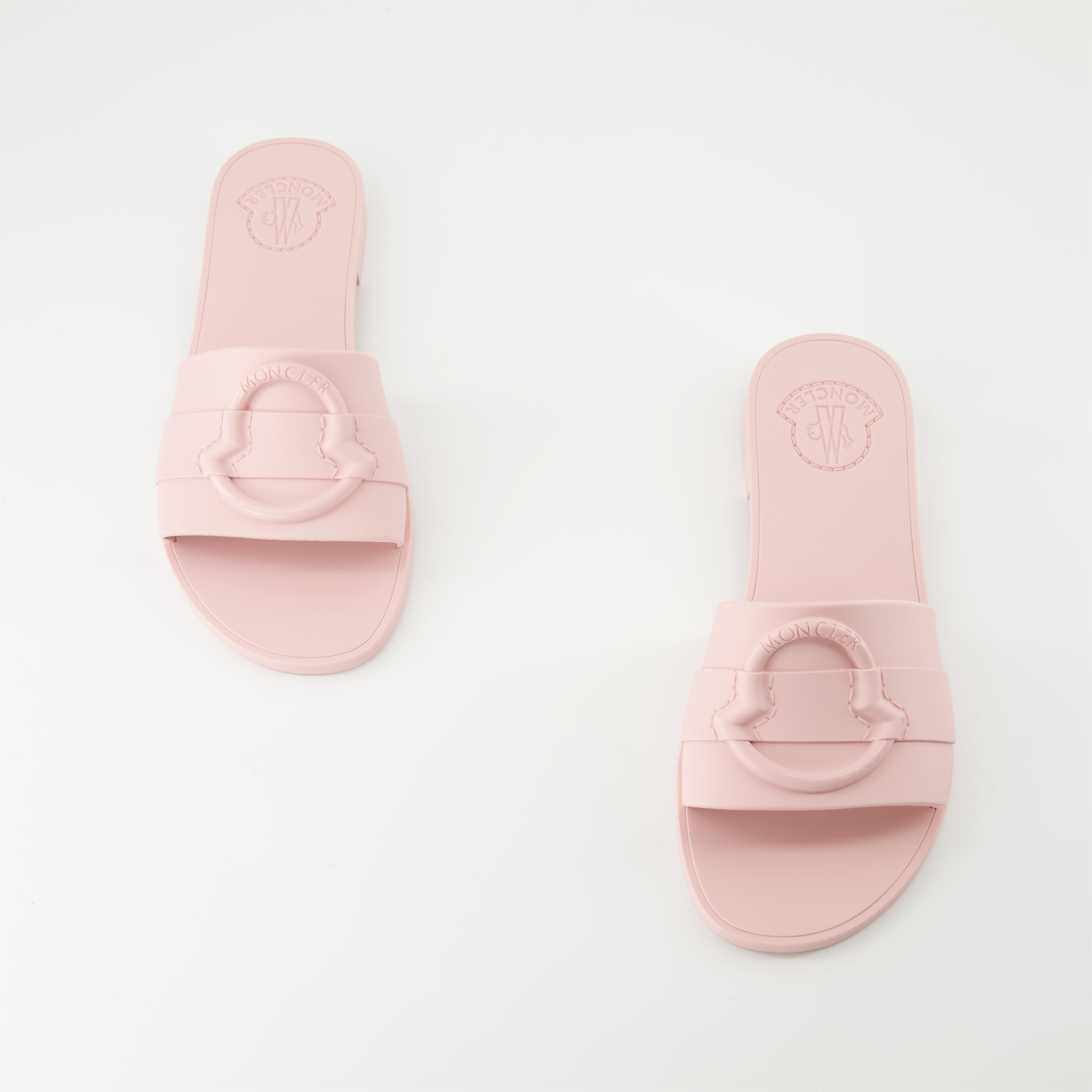 Moncler sandals, rubber sandals, pink sandals, non-slip footwear, spring-summer collection
