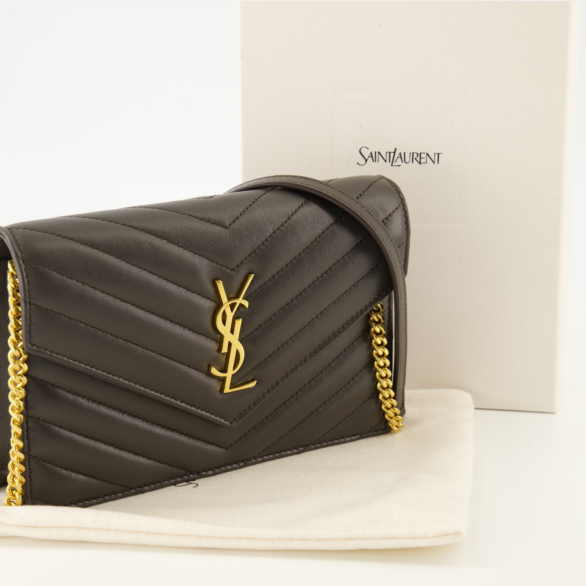 Monogram Crossbody Bag Brown - Saint Laurent - Women | WE IN STYLE