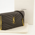 Image of Monogram Crossbody Bag Brown by Saint Laurent for Women - Season Spring-Summer 2026 - Detail View 1