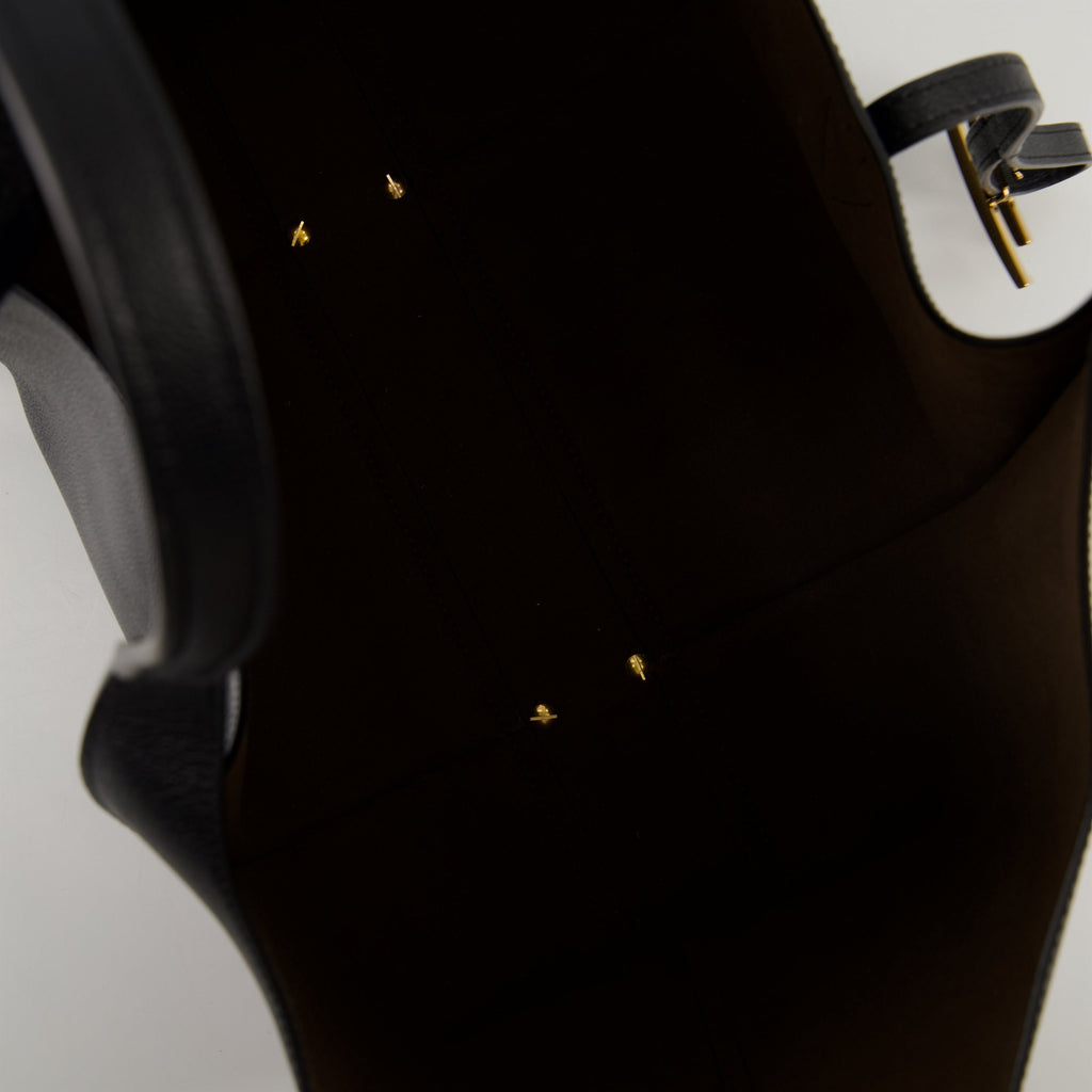 Tod's tote bag, black leather bag, T Timeless collection, designer tote, chic accessories