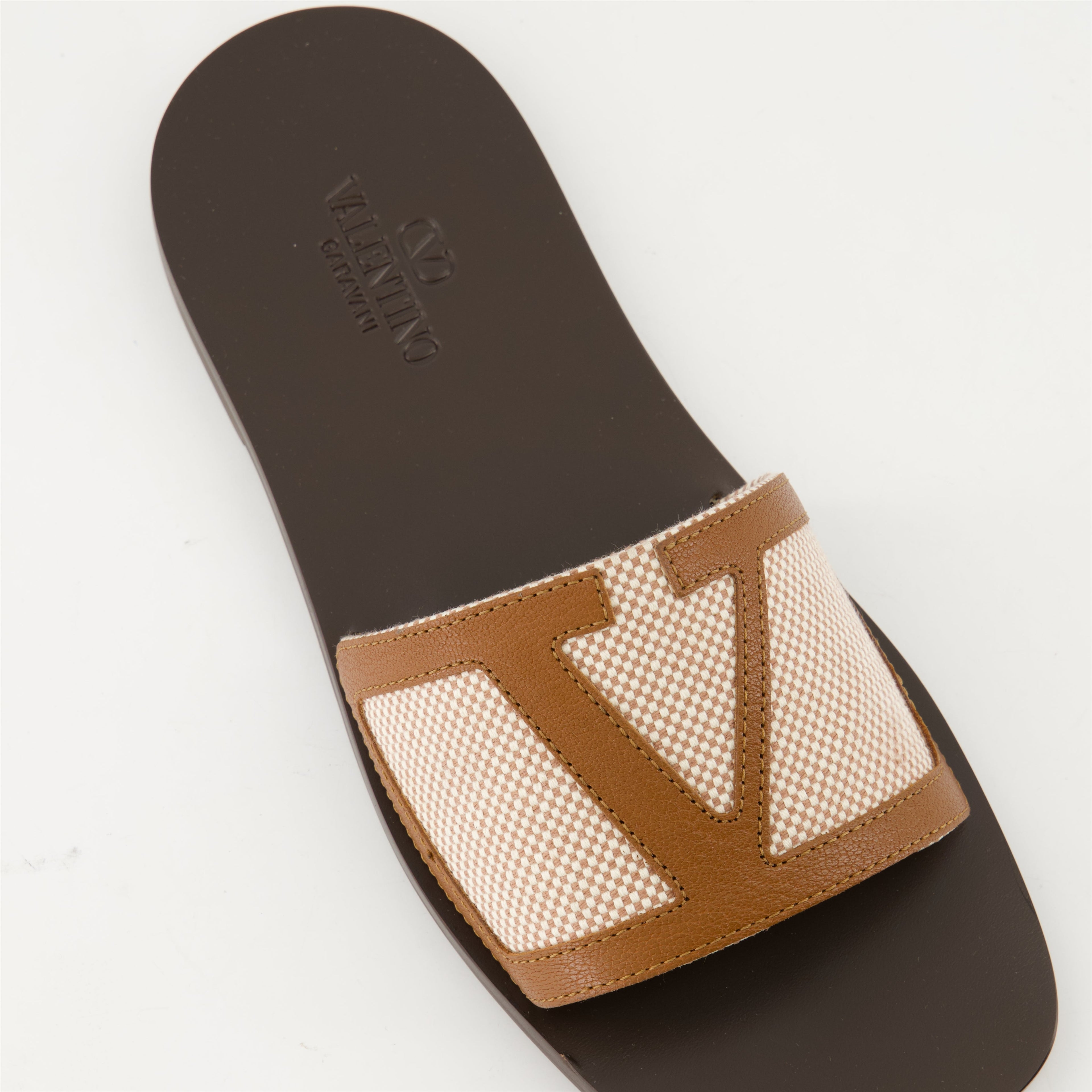 Viva Superstar Sandals, Valentino Garavani sandals, leather sandals, embroidered canvas sandals, men's fashion sandals