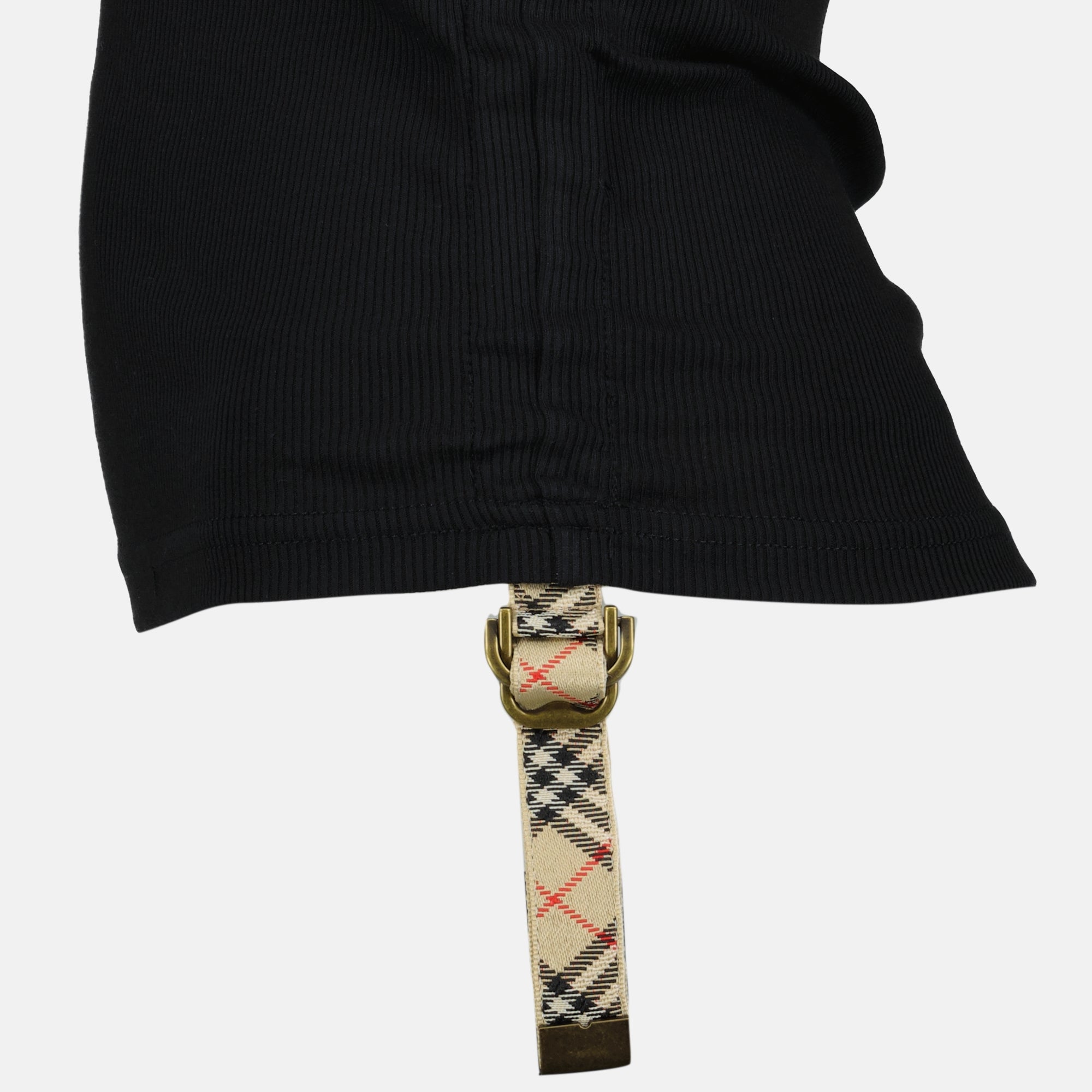 black tank top, Burberry apparel, stylish summer essential, women's fashion, cotton top