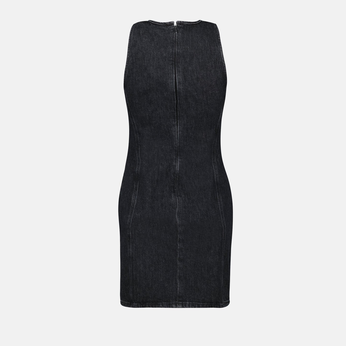 Denim Dress, Diesel 2024 Collection, Luxury Womenswear, Black Mini Dress, High-End Fashion