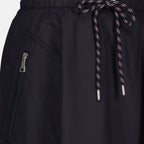 Image of Jupe Midi Bleu Marine Moncler by Moncler for Women - Season Spring-Summer 2026 - Detail View 2
