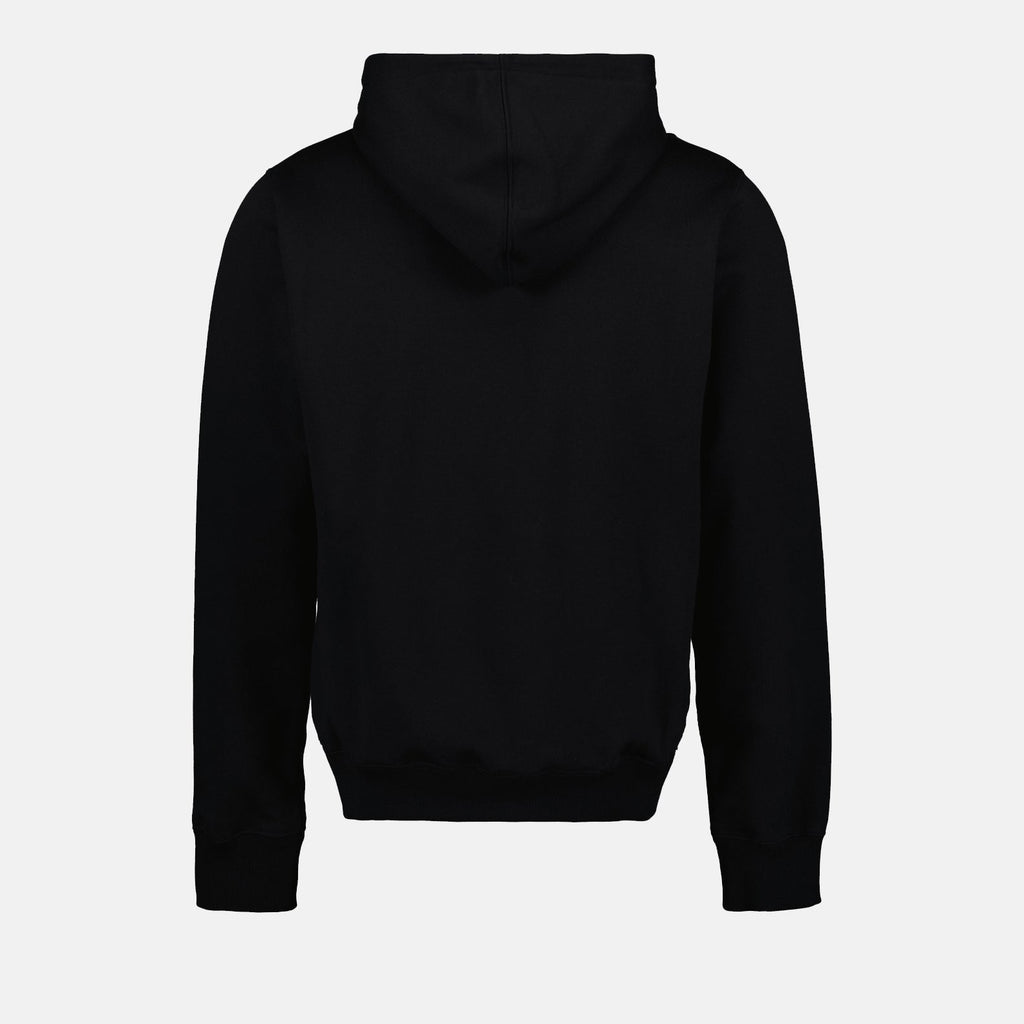 Image du hoodie en coton noir avec l'icône CD de Dior pour hommes - Saison automne-hiver 2024 - Vue arrière