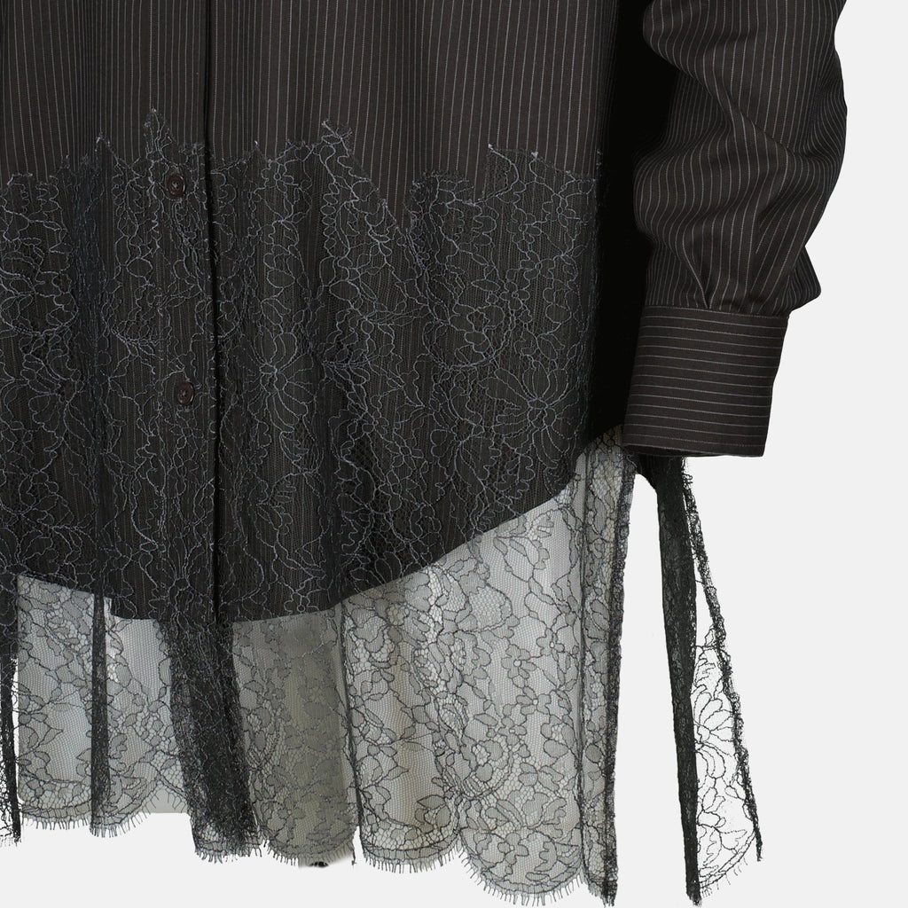 Fendi shirt, wool and lace shirt, luxury fashion, elegant shirt, designer clothing