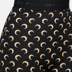 Moon print cycling shorts, Marine Serre shorts, high waist shorts, polyamide athletic wear, Fall-Winter 2025 collection