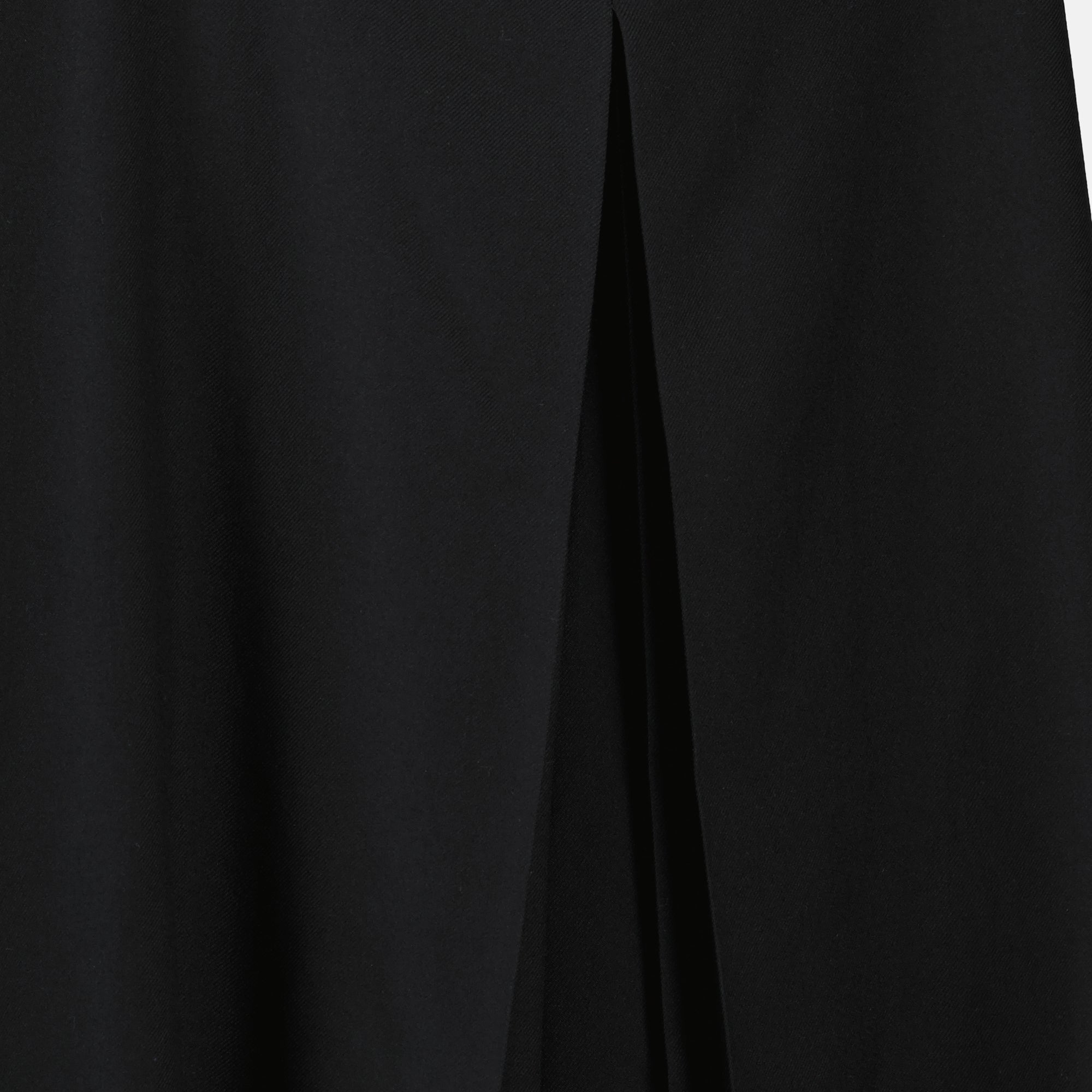 black culotte skirt, Saint Laurent, wool skirt, Autumn-Winter 2025, women's fashion