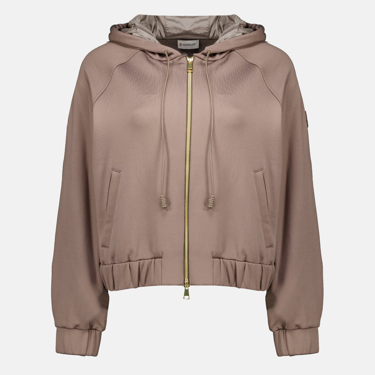 Veste zippée en polaire technique marron