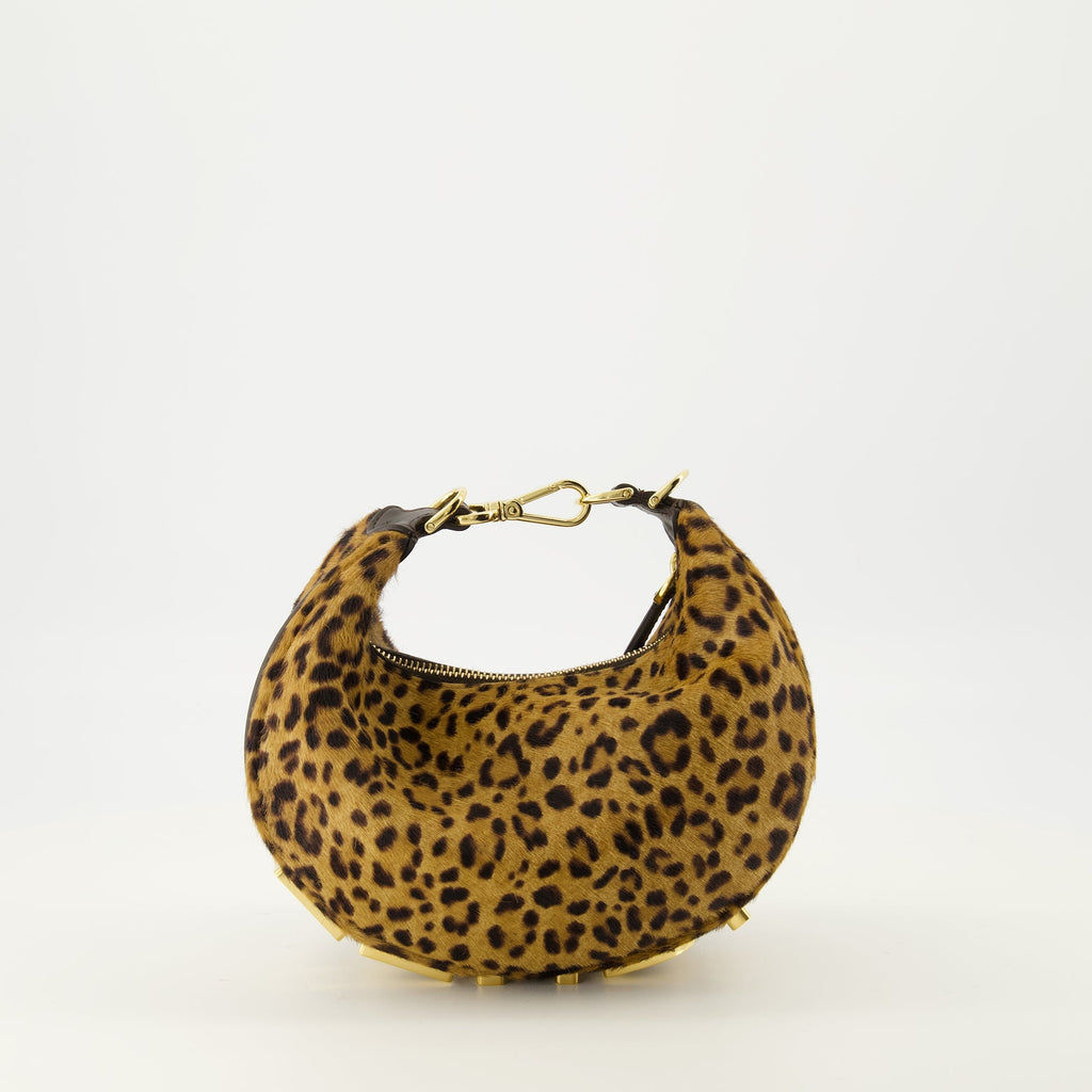 Fendi Mini Bag, Animal Print Bag, Calf Leather Handbag, Luxury Accessories, Stylish Bags