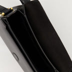 black leather bag, AMI baguette bag, unisex handbag, stylish leather accessories, Parisian design bag