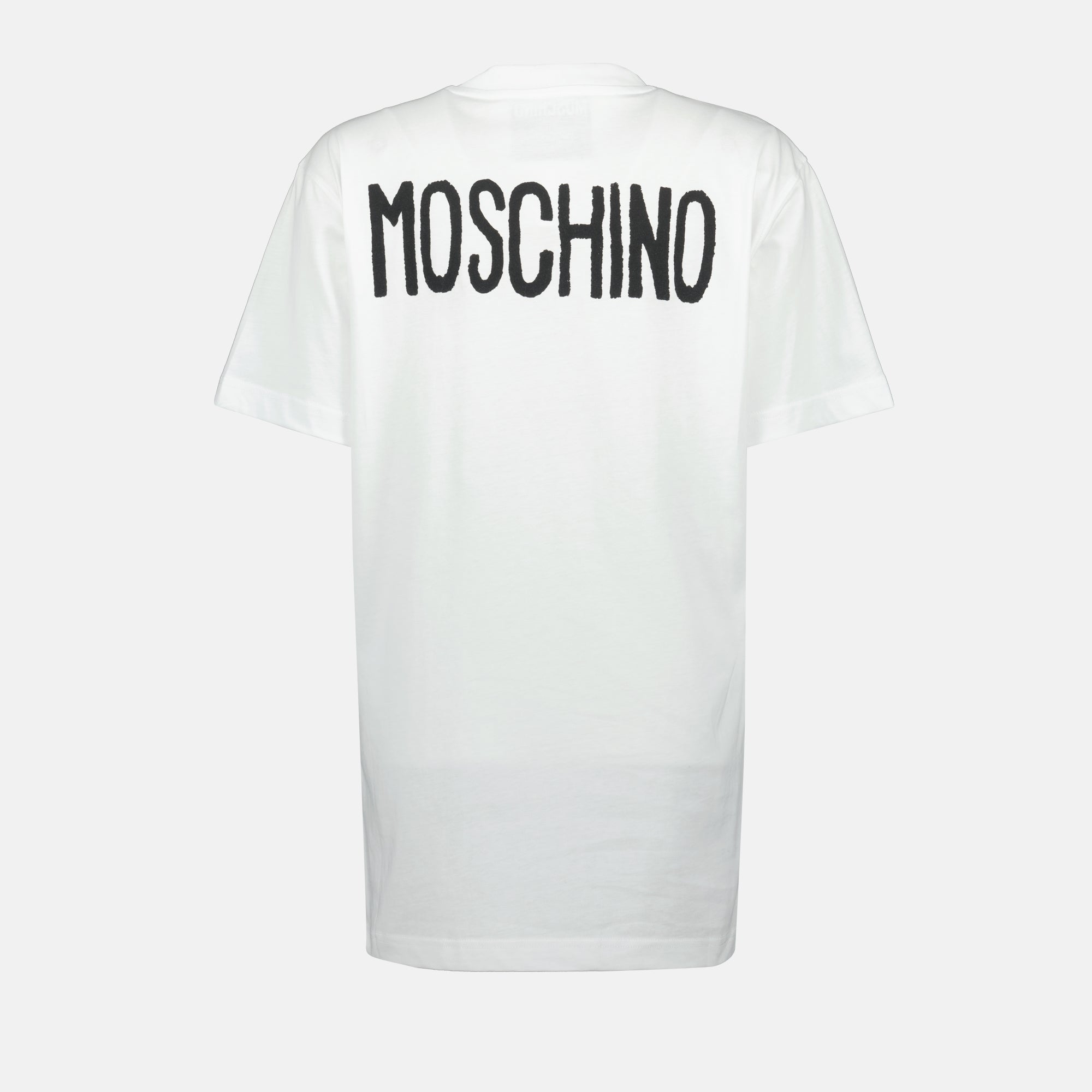 Moschino T-shirt, Archive Slogan, cotton T-shirt, stylish top, women's fashion