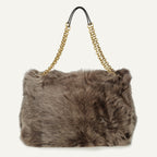 Maxi Jamie 4.3 handbag, Saint Laurent, faux fur bag, fashion accessory, sophisticated handbag