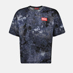Image du T-shirt T-Boxt-R12 en bleu marbré par Diesel pour homme - Saison printemps-été 2025 - Vue de face