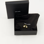 Cassandre earrings, Saint Laurent jewelry, pearl earrings, luxury accessories, women's accessories