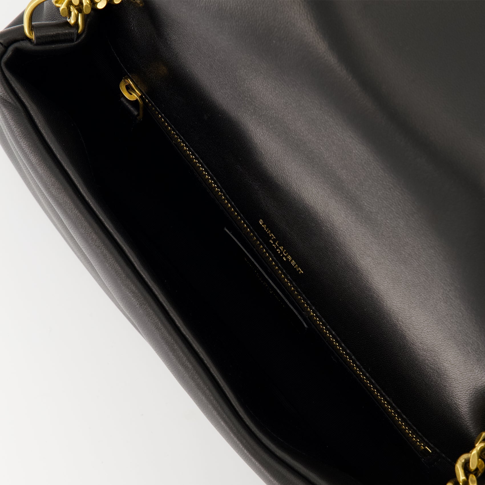 Calypso small bag, leather handbag, Saint Laurent accessories, black lambskin bag, elegant shoulder bag