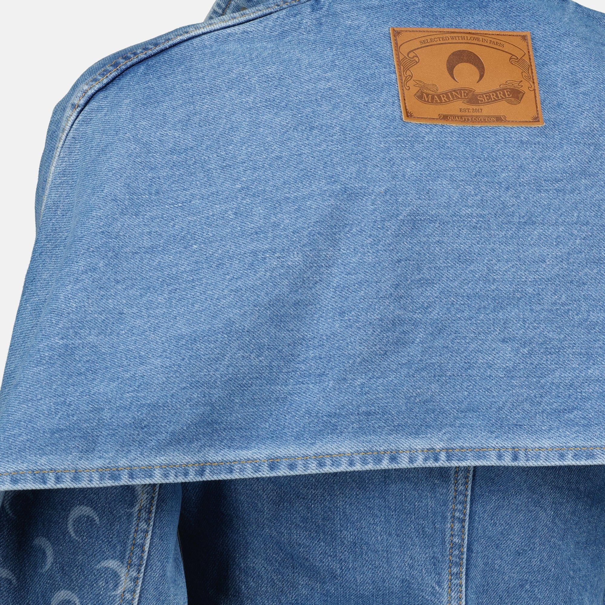 Moon Denim Jacket, Marine Serre, designer jacket, denim outerwear, fashion statement
