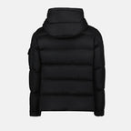 Versatile Black Wool Puffer Jacket