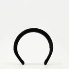Image of Black Velvet Headband by Miu Miu for Women - Season Spring-Summer 2026 - Front View