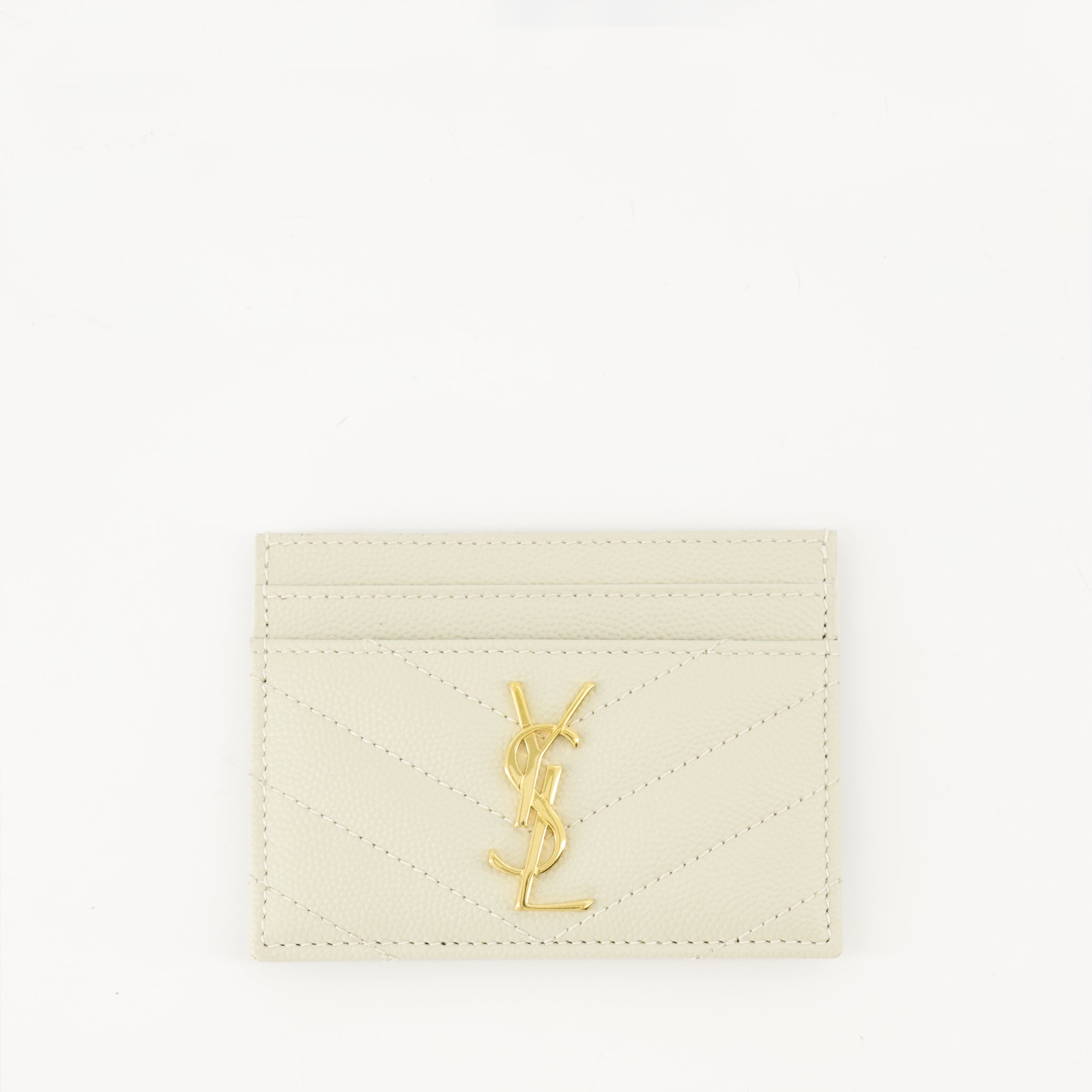 Cassandre cardholder, Saint Laurent cardholder, grained leather wallet, designer cardholder, luxury accessories