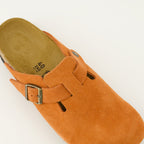 Mules de Suede Naranja Boston