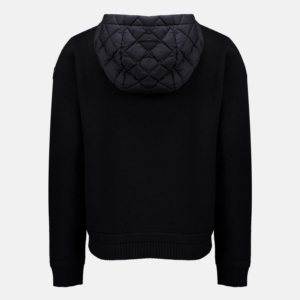 Cardigan con zip in lana e cashmere