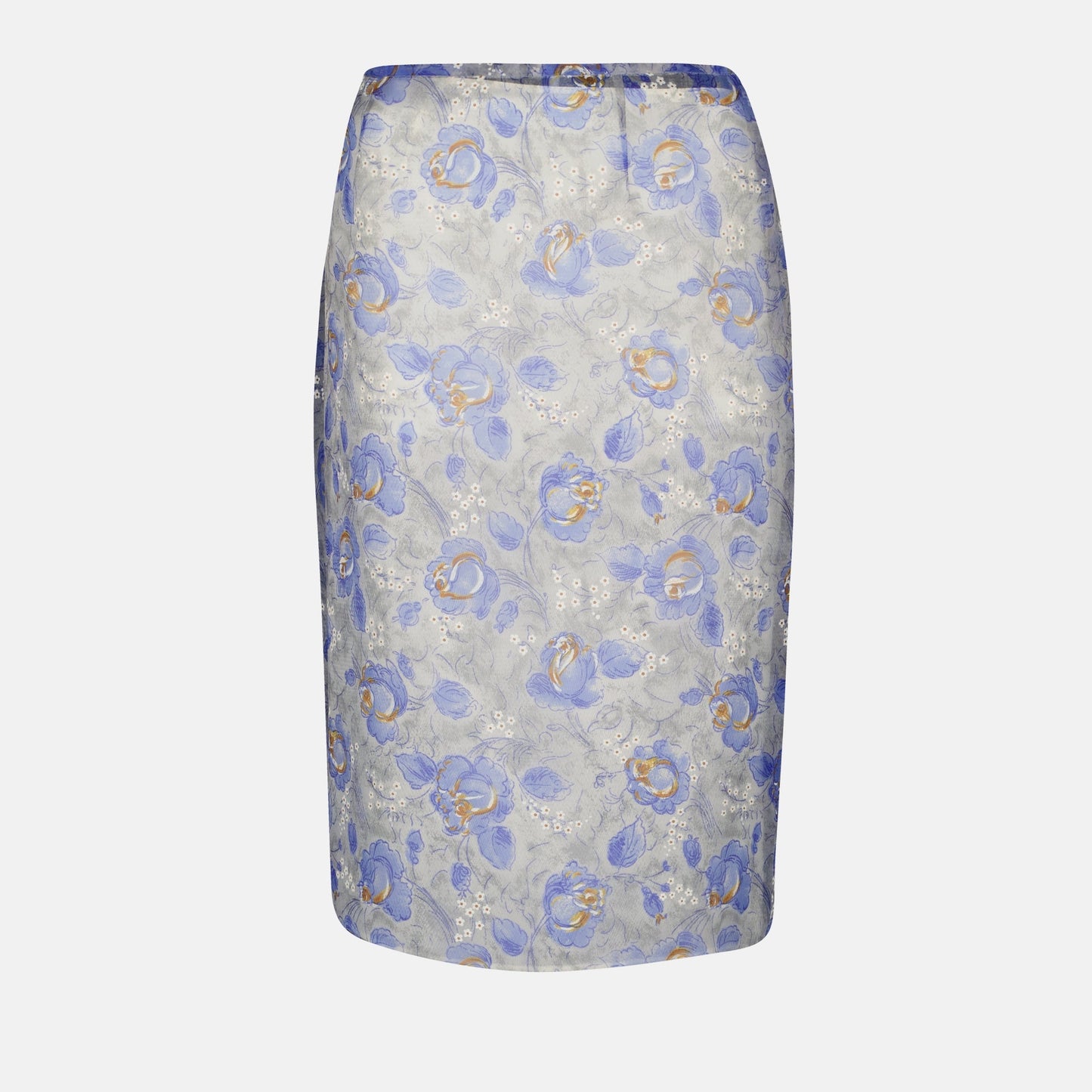 Prada, Peony Print Skirt, Midi Skirt, Recycled Nylon Skirt, Luxury Fashion