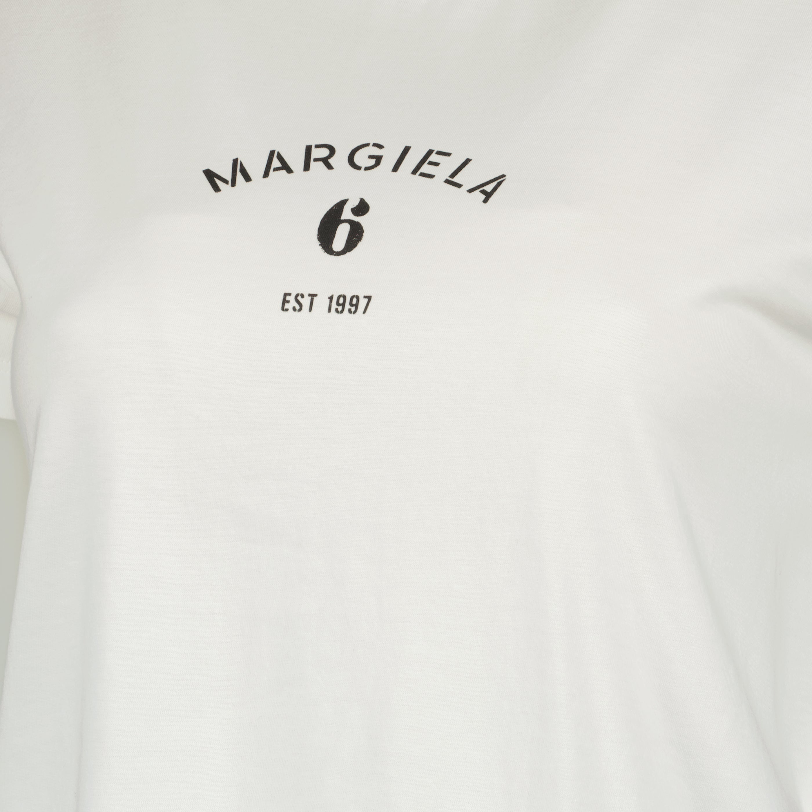 T-shirt Bianca Signature in Cotone
