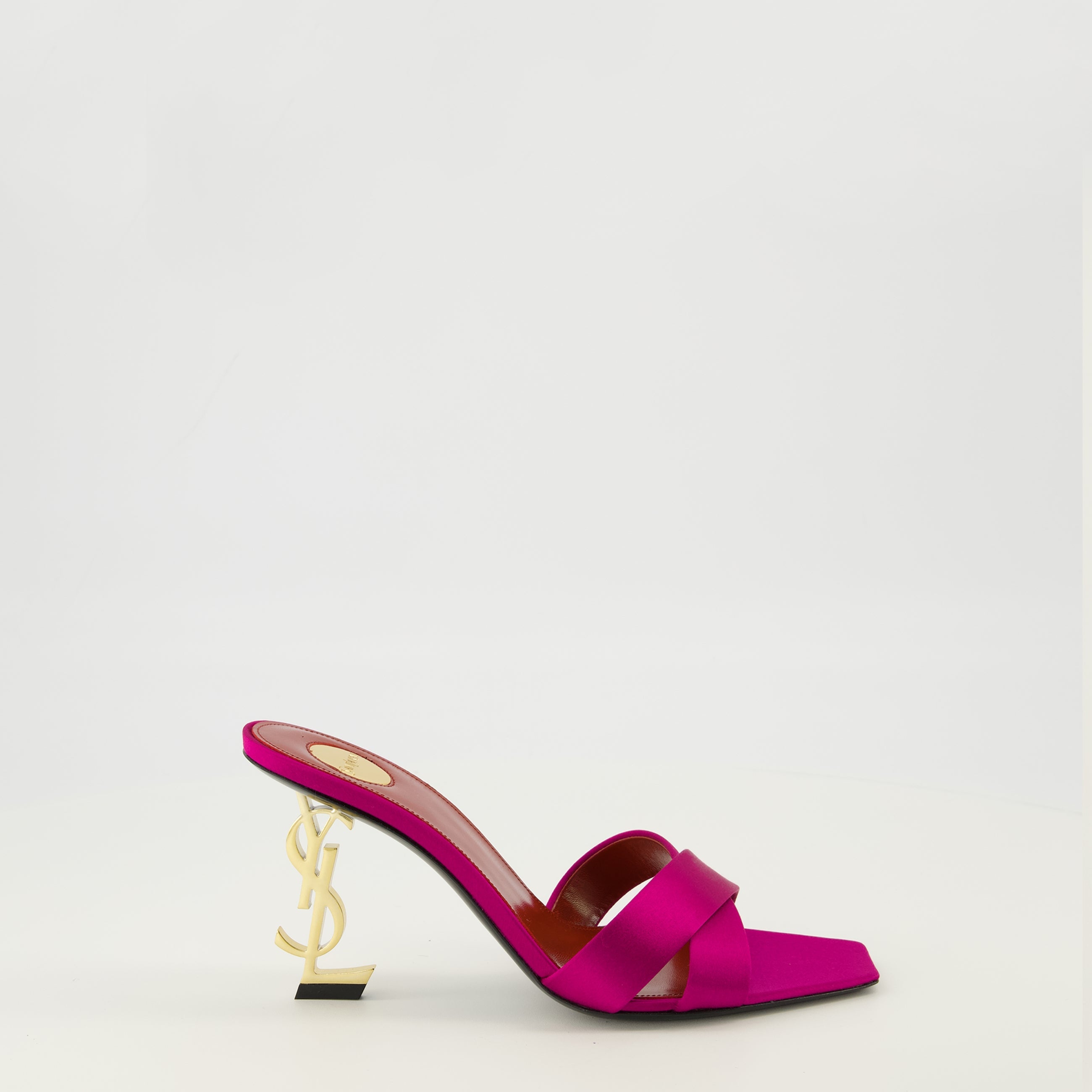 Image of Opyum Heeled Mules by Saint Laurent for Women - Season Spring-Summer 2026 - Right Side View