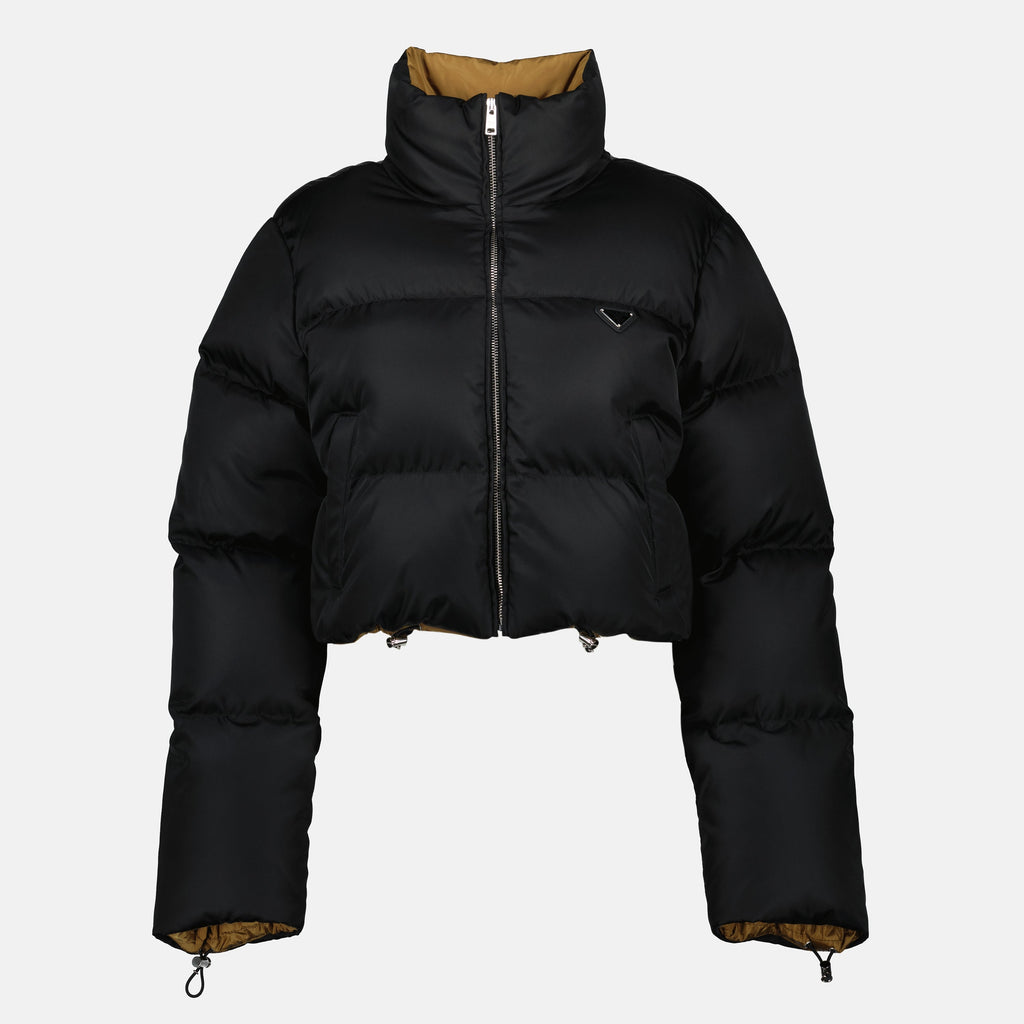 Prada jacket, recycled nylon jacket, Autumn-Winter 2025, sustainable fashion, modern down jacket