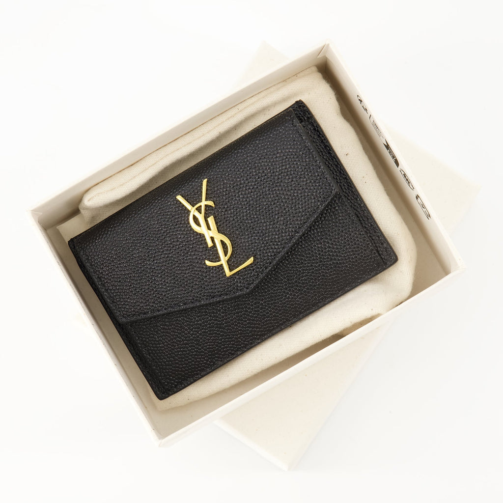 card holder, Saint Laurent, leather accessories, luxury accessories, grained leather