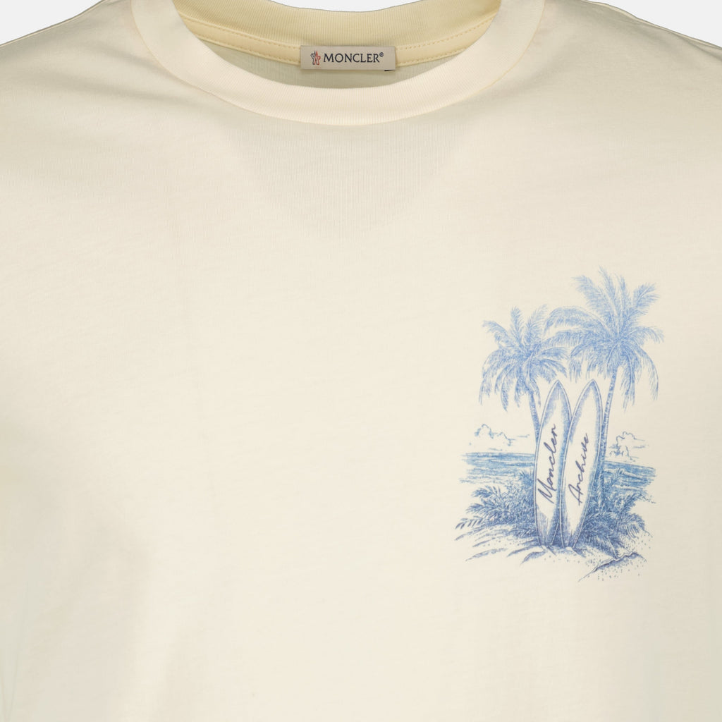 Beige Print T-Shirt