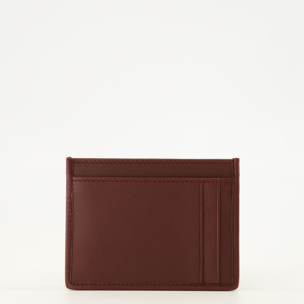 Bordeaux Quilted Leather Card Holder