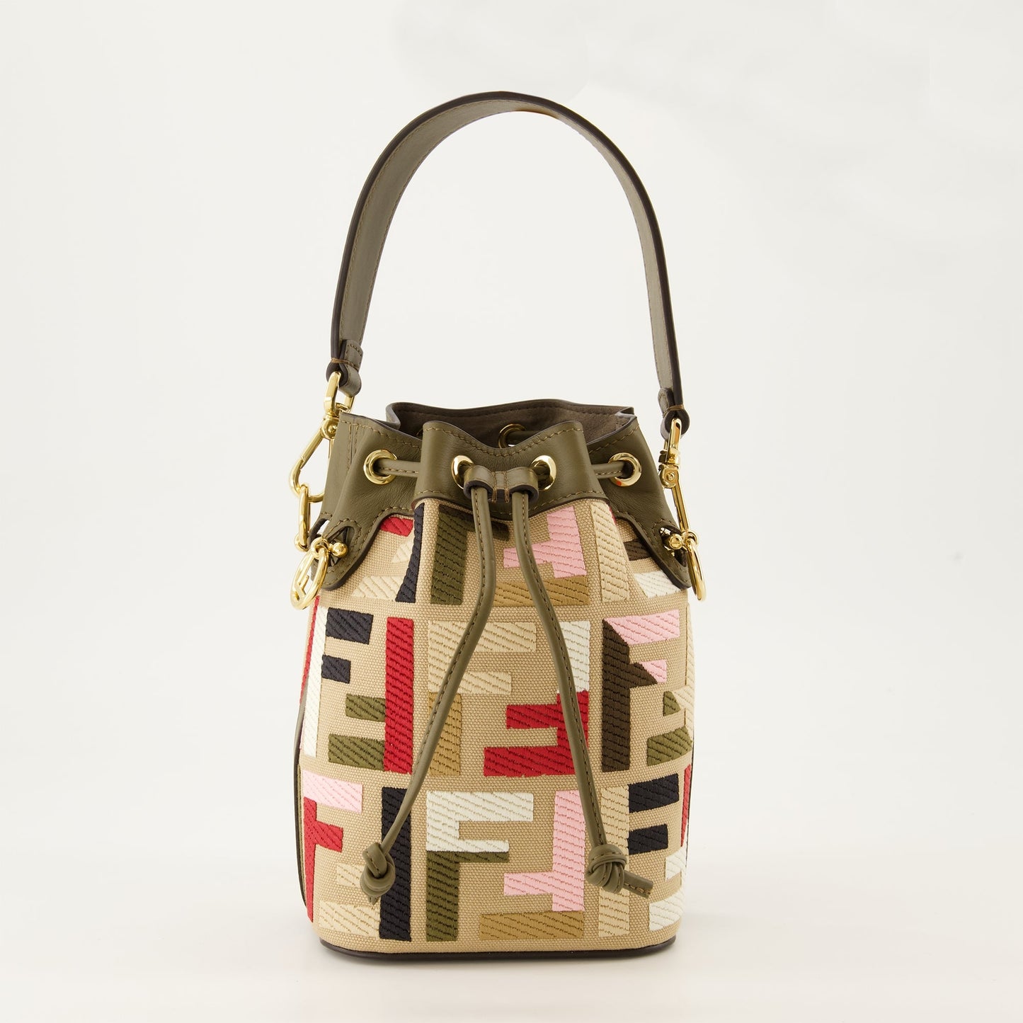 FF canvas bag, embroidered leather bag, Mon Trésor, luxury handbag, multicolor bag