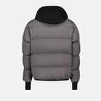 Image of Quilted Gray Jacket with Logo Patch by Moncler Grenoble for Men - Season Autumn-Winter 2024 - Detail View 2