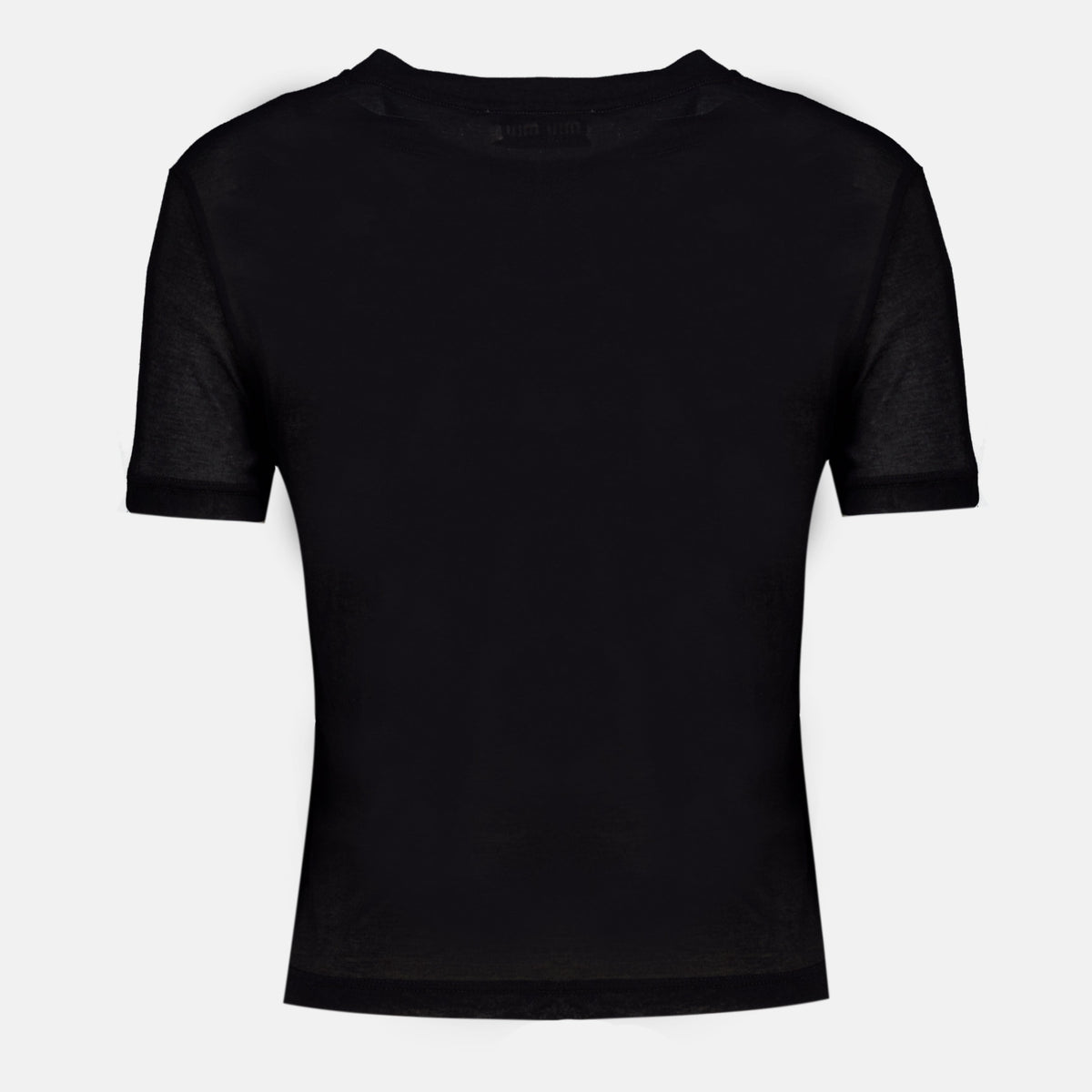 Black Ribbed Jersey T-Shirt