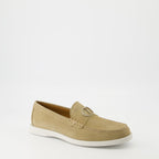 Image of Granville Beige Loafers by Dior for Men - Season Autumn-Winter 2025 - Front Right Three-Quarter View
