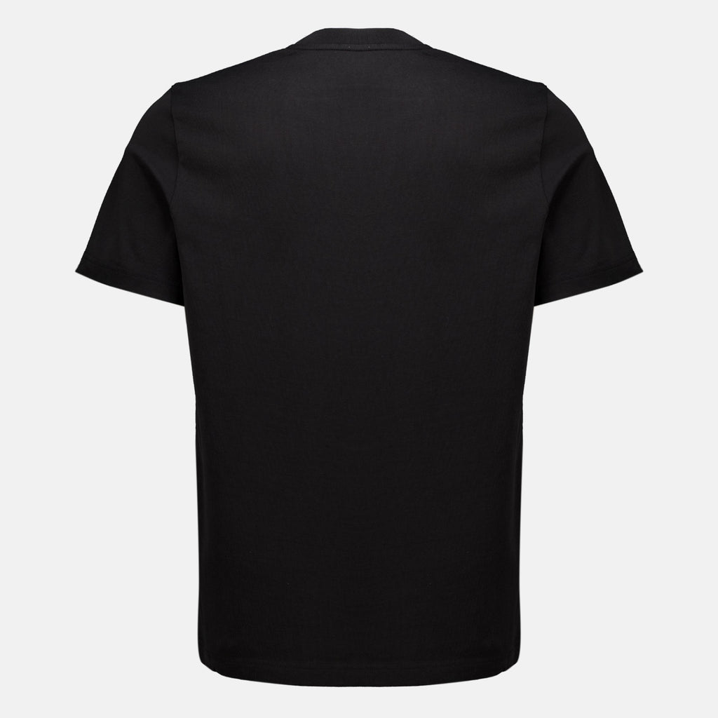 Schwarzes T-Shirt aus Baumwolle mit Logo