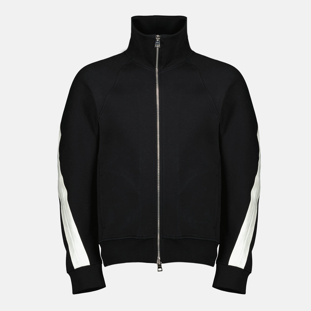 Givenchy jacket, jogging jacket, black jacket, cotton polyester jacket, men's outerwear