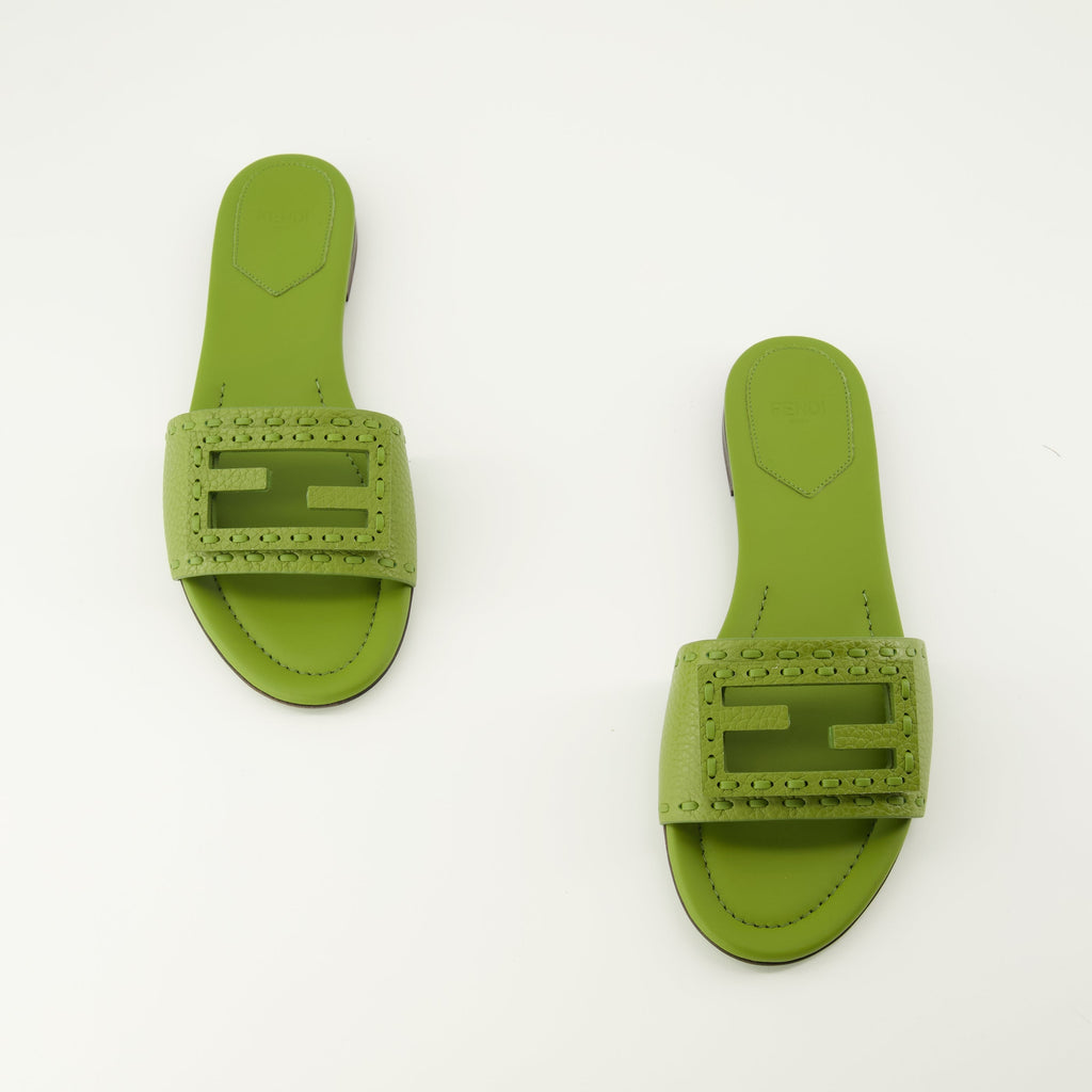 Baguette Green Mules