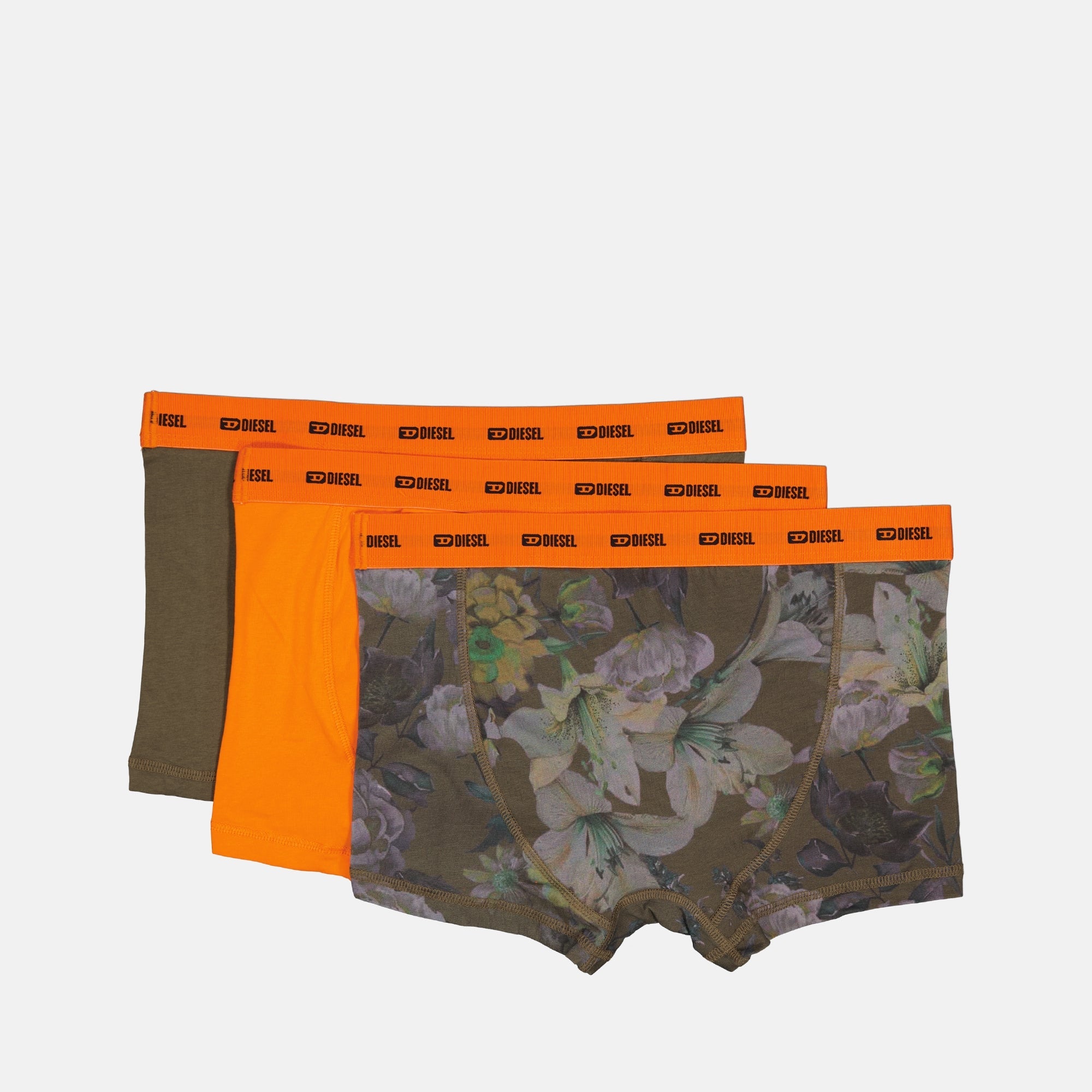 Diesel boxers, floral print underwear, cotton elastane boxers, men's underwear, comfortable boxers