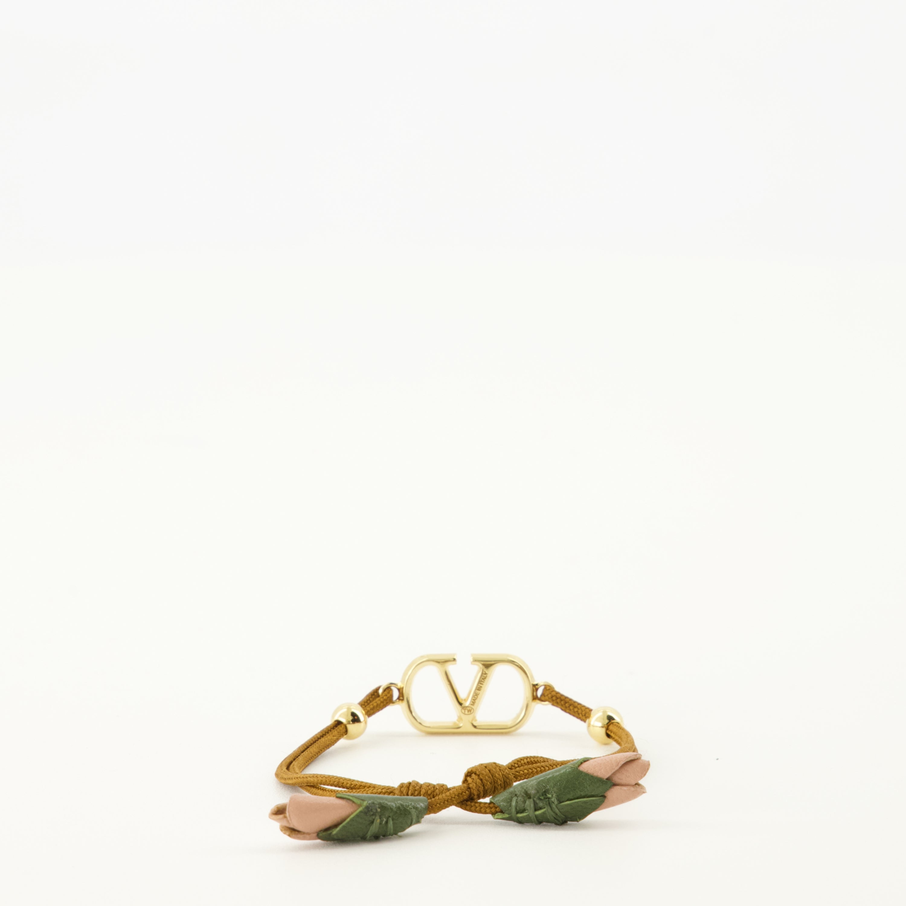 Image of Vlogo Bracelet with Brown Cord by Valentino Garavani for Women - Season Spring-Summer 2026 - Back View