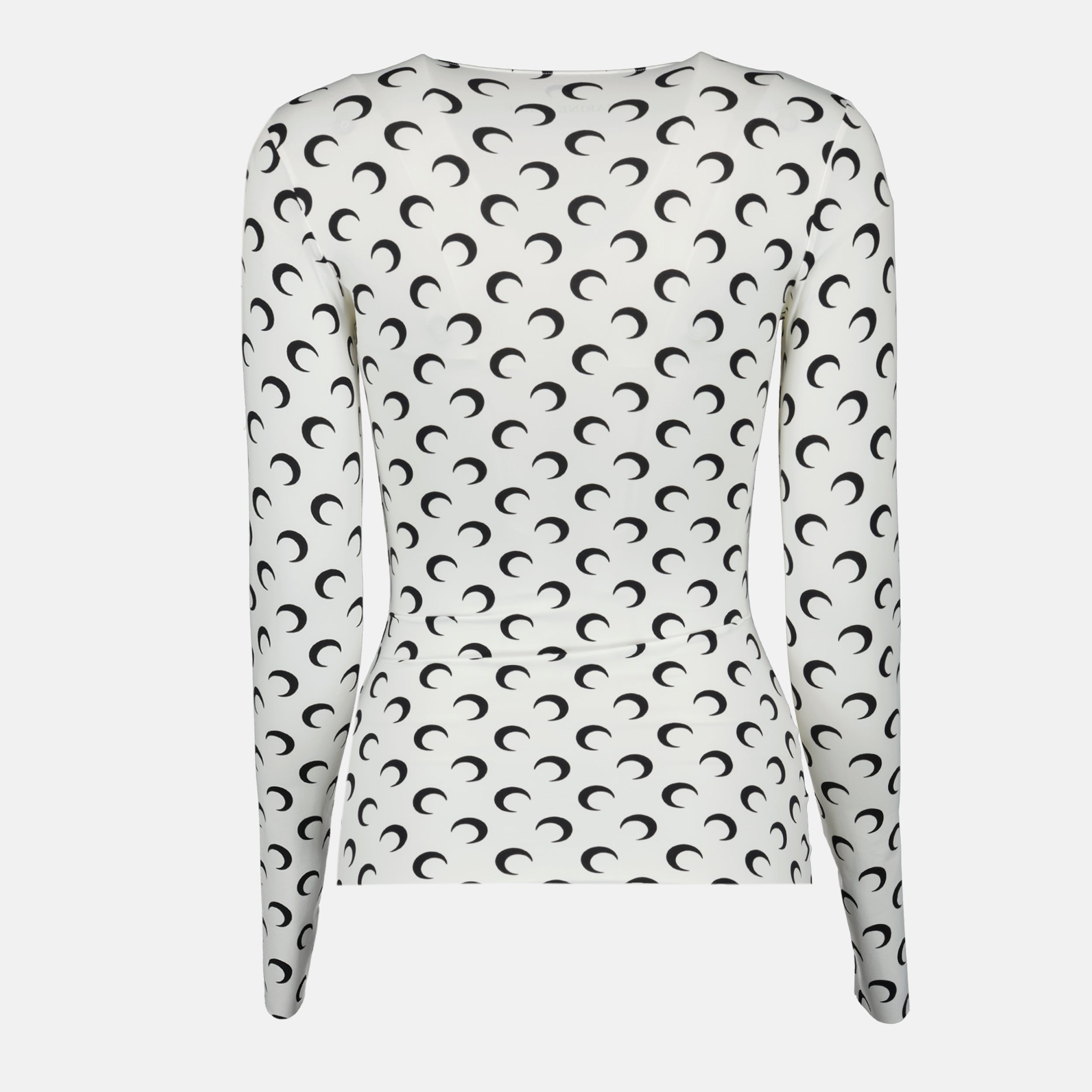 Marine Serre, Jersey Top, Moon Print, Long Sleeve Top, Autumn-Winter Collection