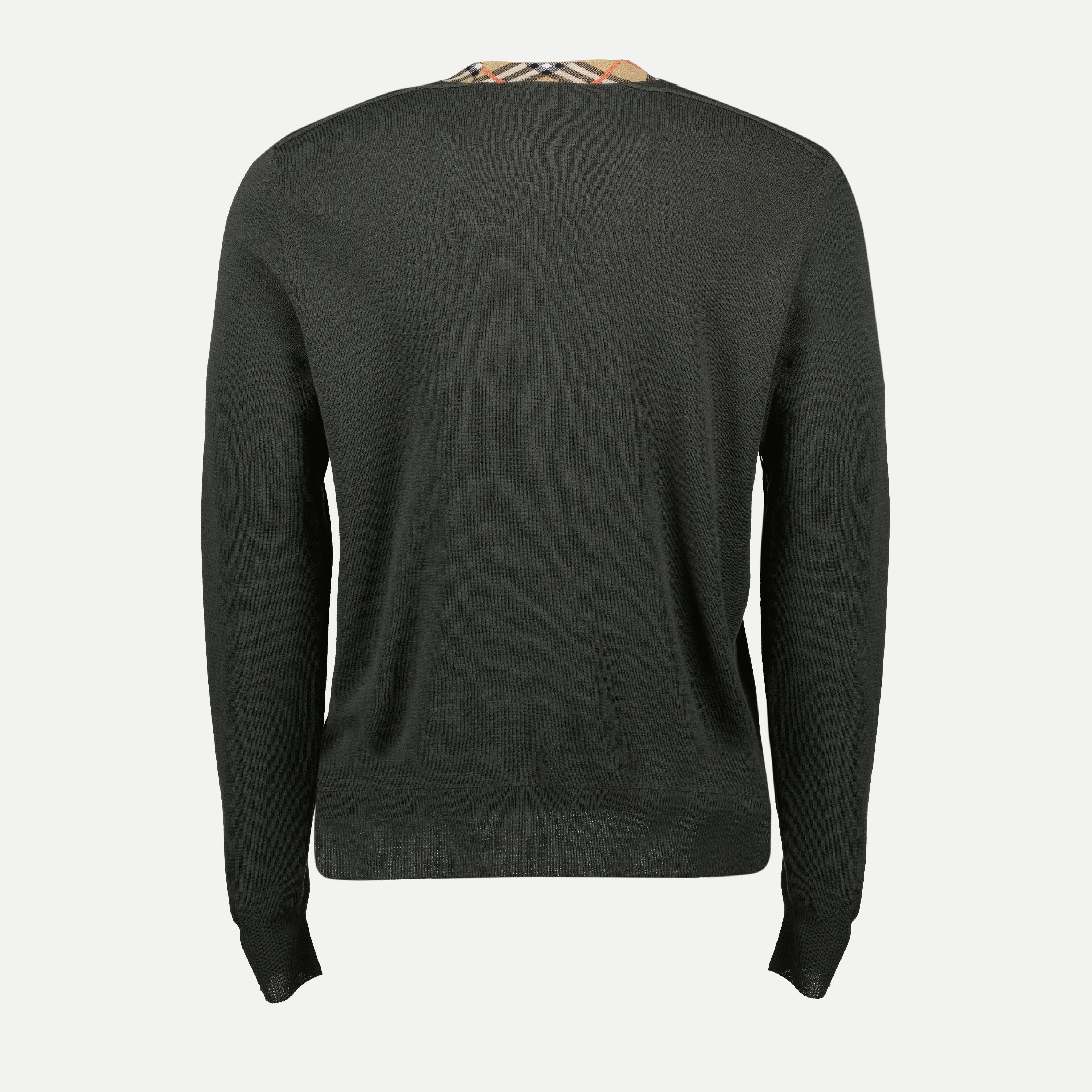 Burberry, Kaki pullover, wool knitwear, Fall-Winter collection, men's fashion