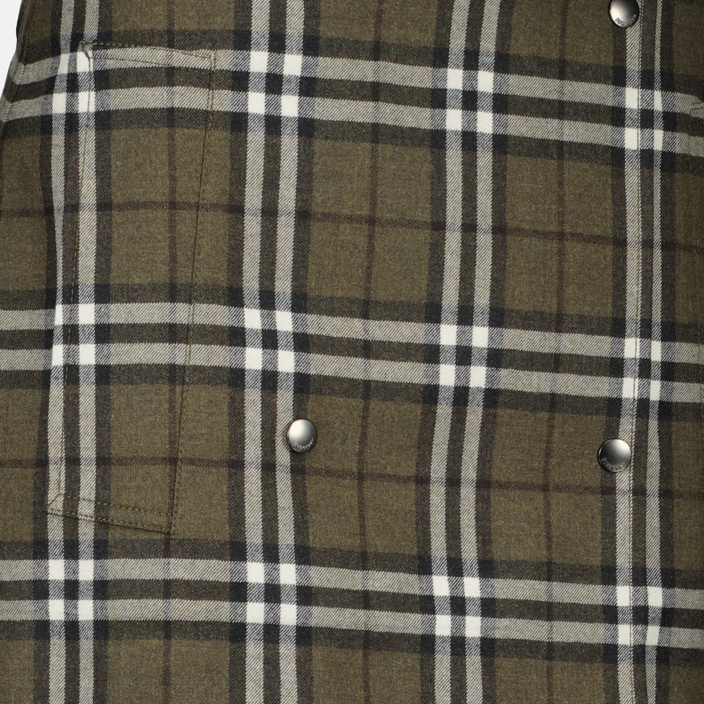 Burberry, mini skirt, wool skirt, khaki check, Autumn-Winter fashion