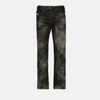 Imagen de jeans de mezclilla gris desgastado de Diesel para mujeres - Temporada Otoño-Invierno 2024 - Vista frontal