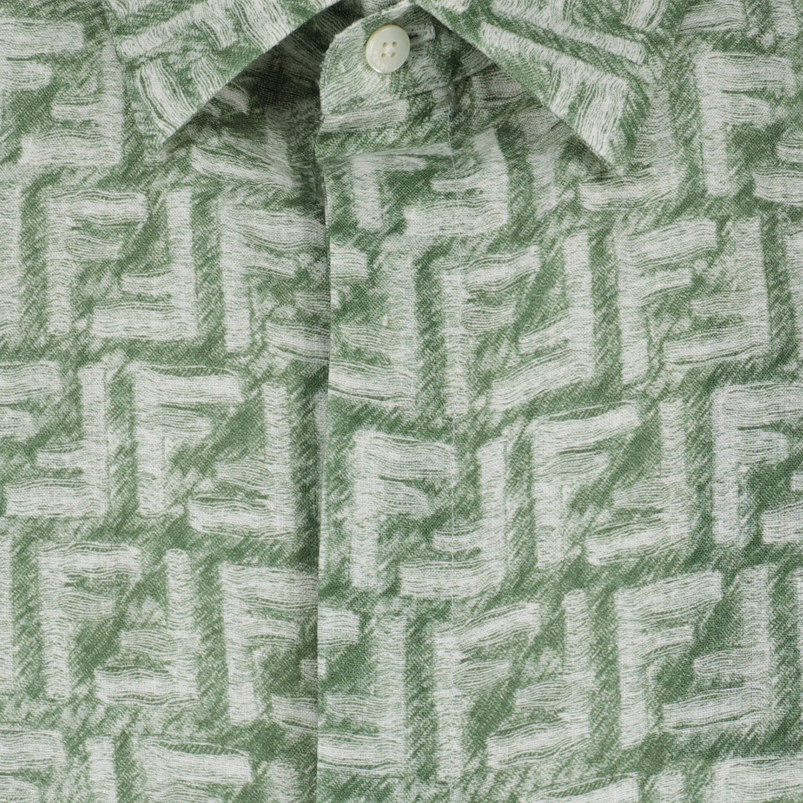 Green Linen Shirt, Luxury Men's Shirt, Spring-Summer 2024, FF Collection, Premium Quality Shirt